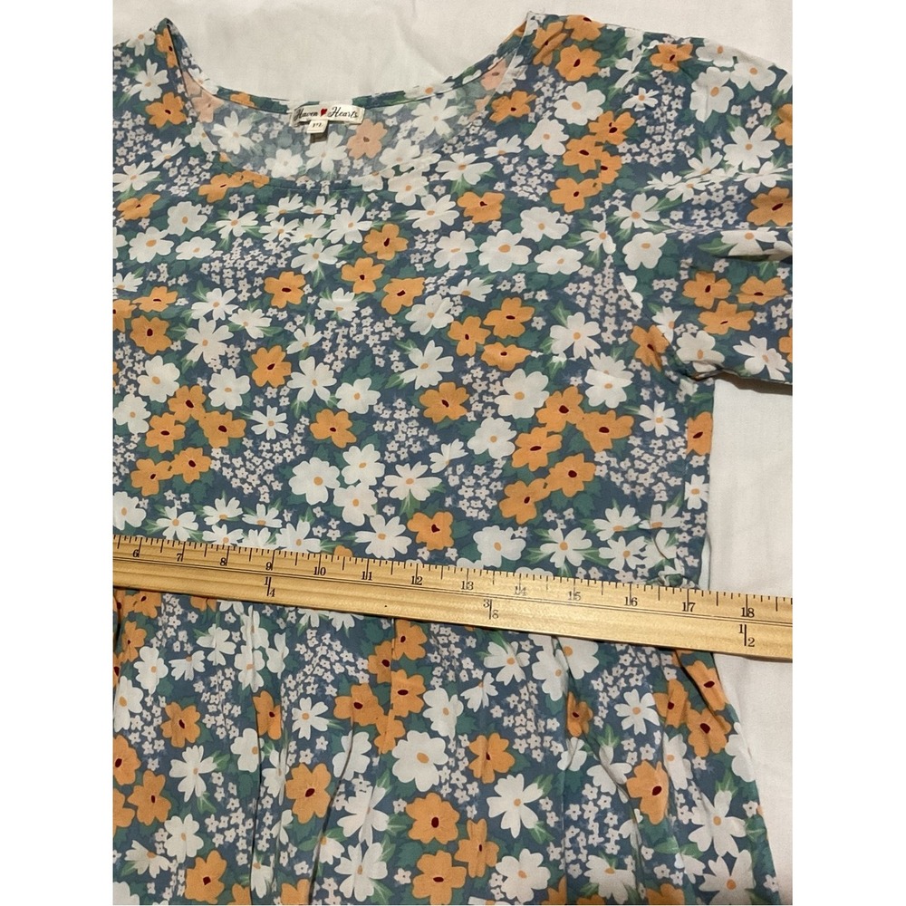 Floral Prairie Dress Womens Medium Long Sleeve Colorful Cottagecore Boho - Picture 13 of 14